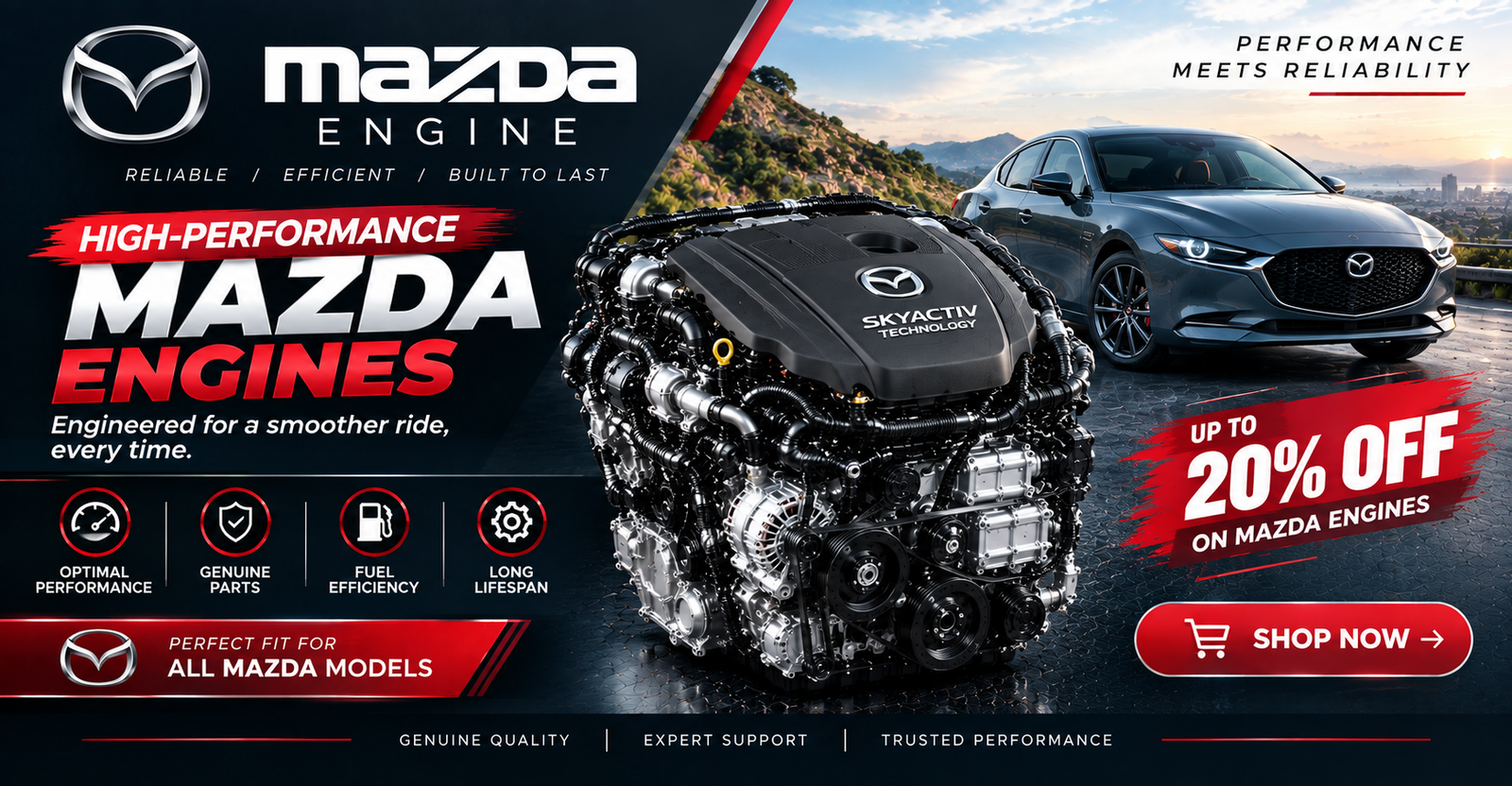 Rebuilt Mazda Engine For Sale 