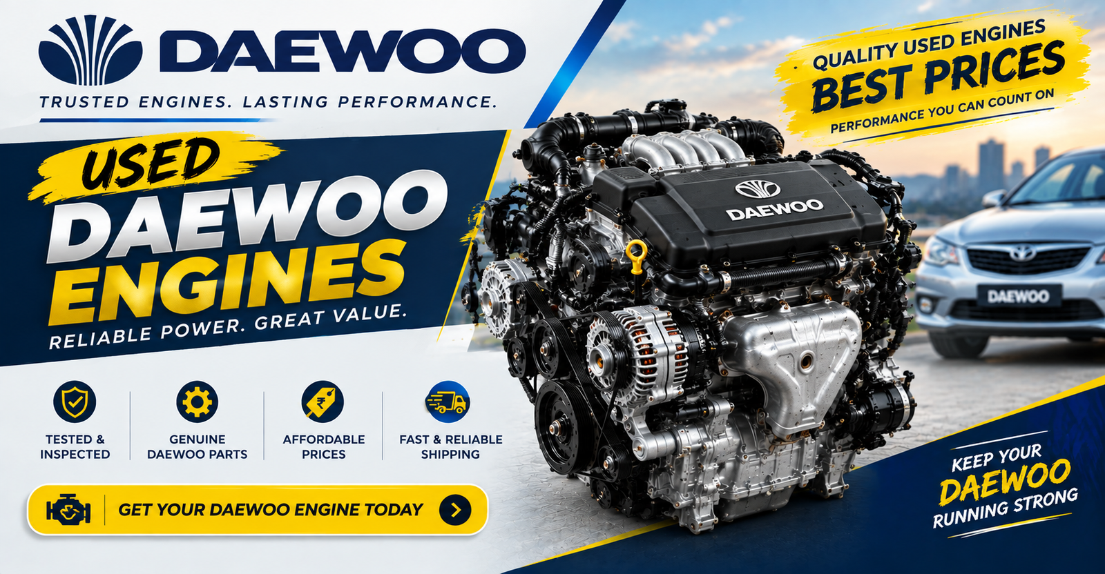 Reman Daewoo Engine For Sale 