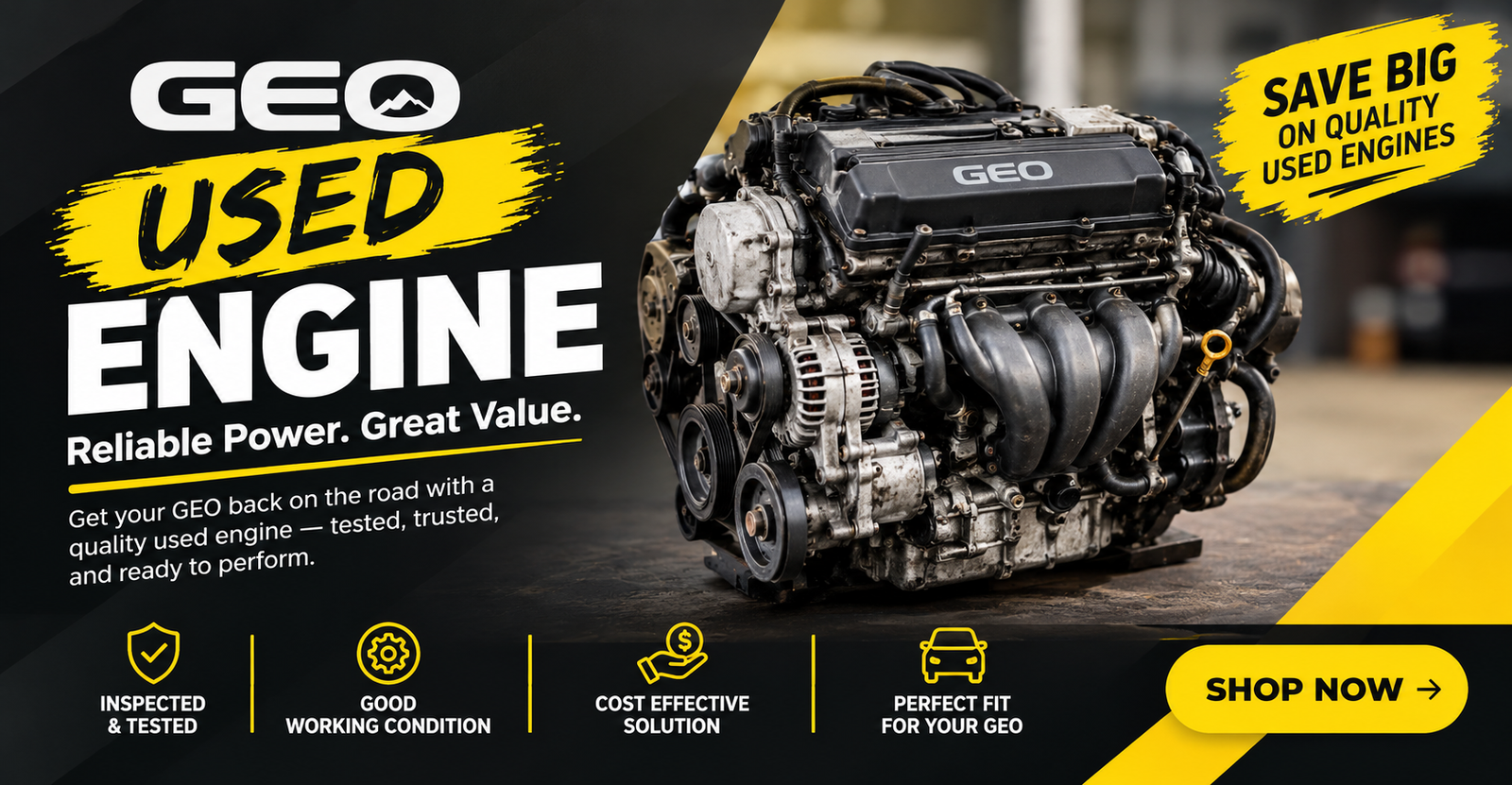 Reman Geo Engine For Sale 