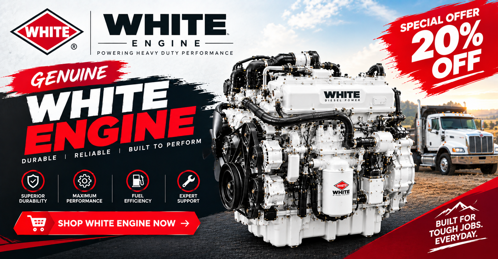 Reman White Engine For Sale 